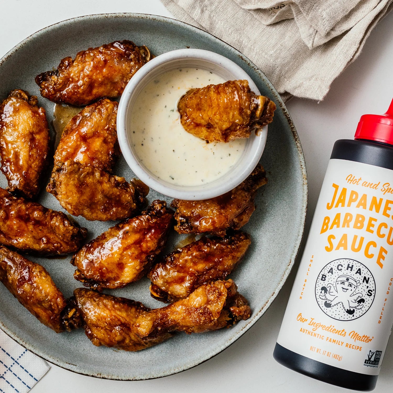 Hot & Spicy Japanese BBQ Sauce, 16Oz Bottle - Bold, Fresh, Umami Flavor