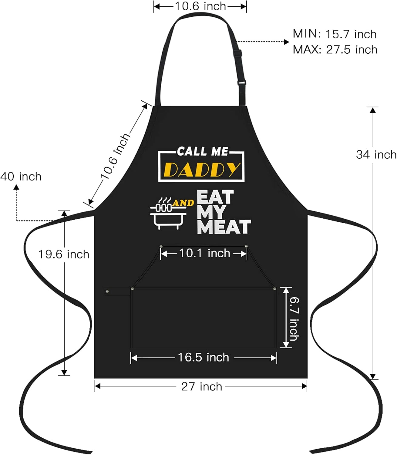Funny Grilling Aprons for Men, Kitchen Cooking Apron, Dad Gifts, Gifts for Men,Bbq Chef Apron