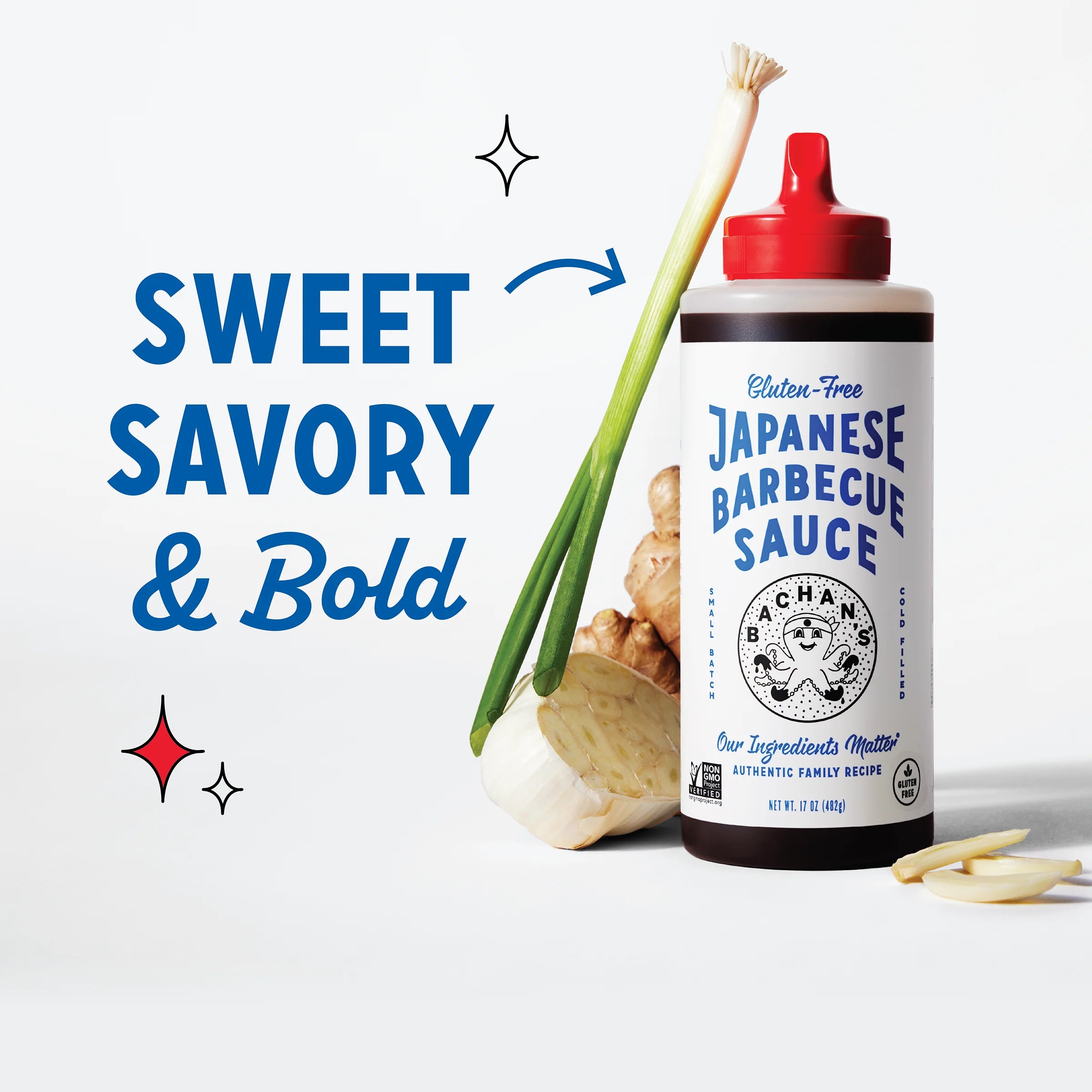(3 Pack)  Gluten-Free Japanese BBQ Sauce, 17Oz Bottle - Bold, Fresh, Umami Flavor