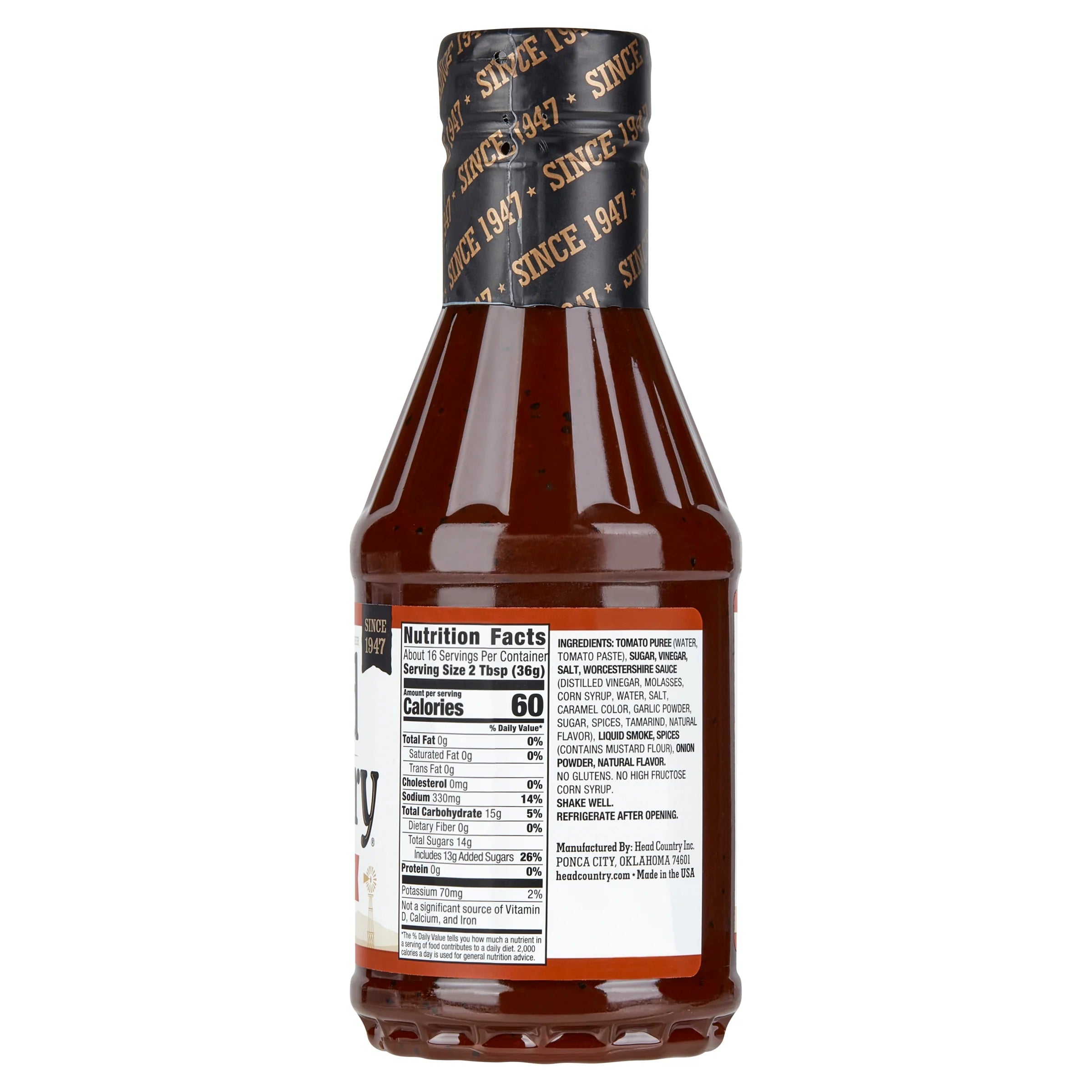 Hot & Spicy BBQ Sauce, Gluten-Free with No Preservatives, 20 Ounces