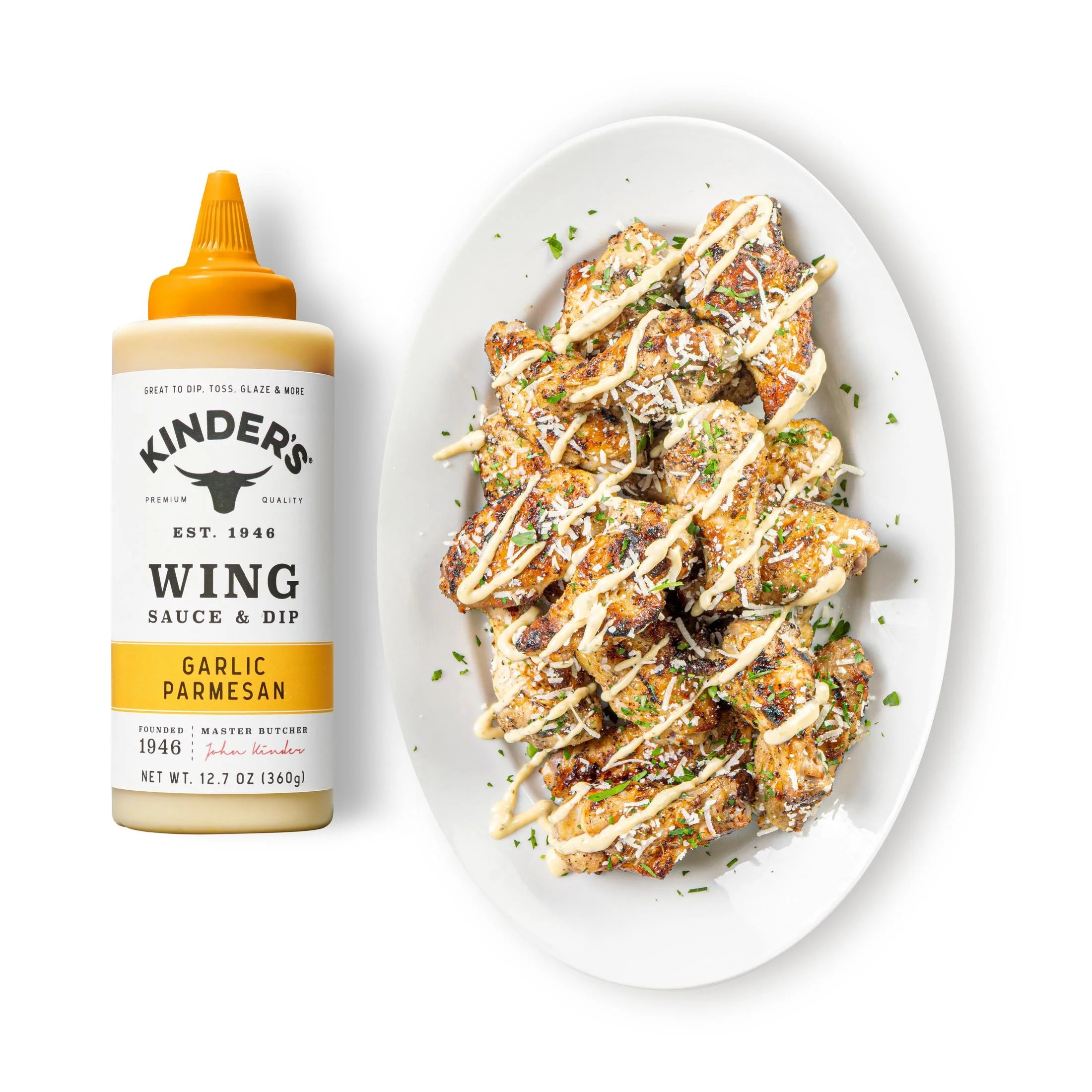 (3 Pack)  Garlic Parmesan Wing Sauce and Dip, 15.5 Oz