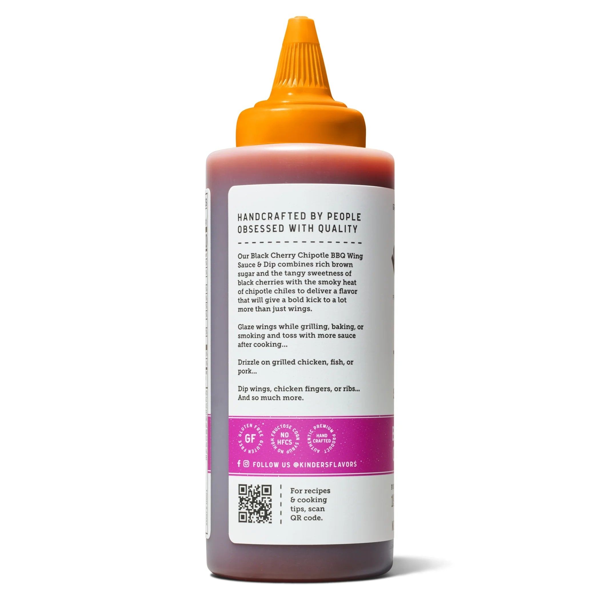 Black Cherry Chipotle BBQ Wing Sauce and Dip, 15.5 Oz Squeeze Bottle