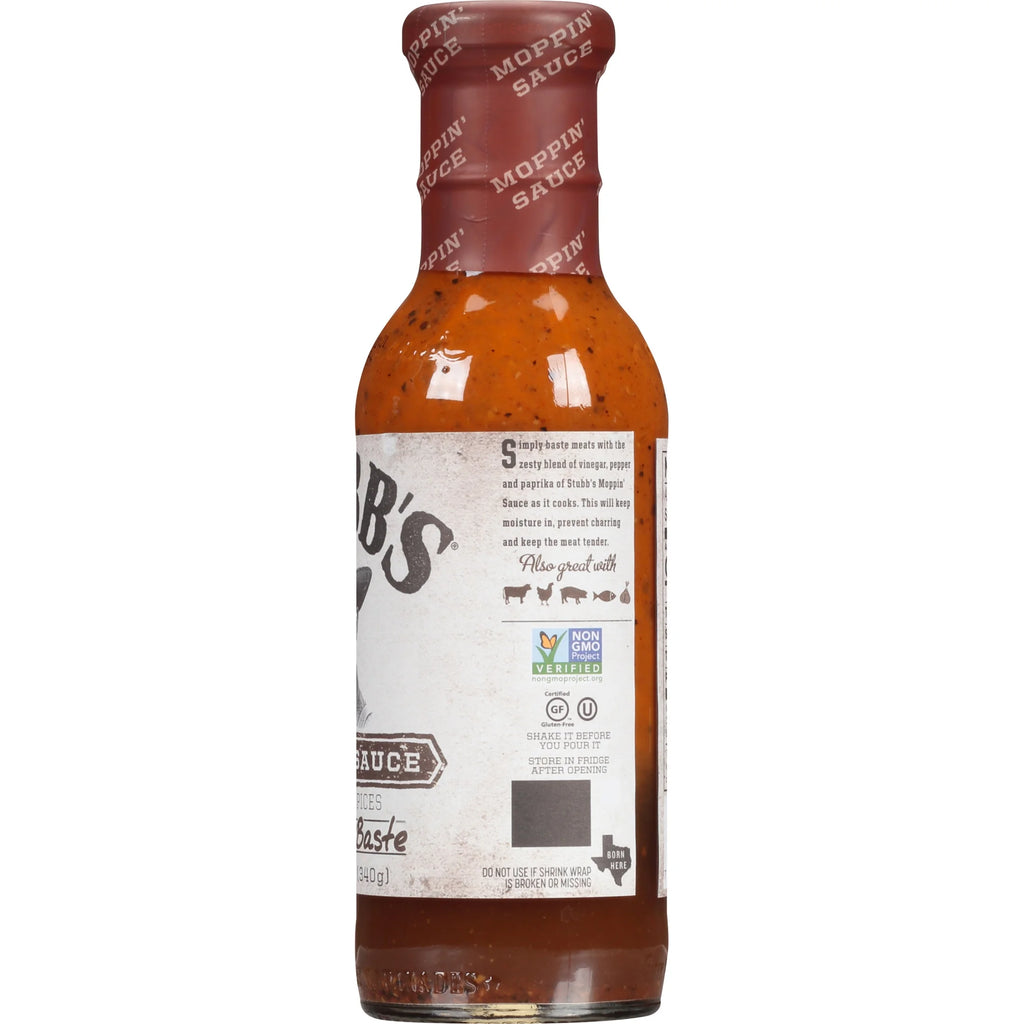 Gluten Free Moppin' Sauce Barbecue Baste, 12 Oz Bottle