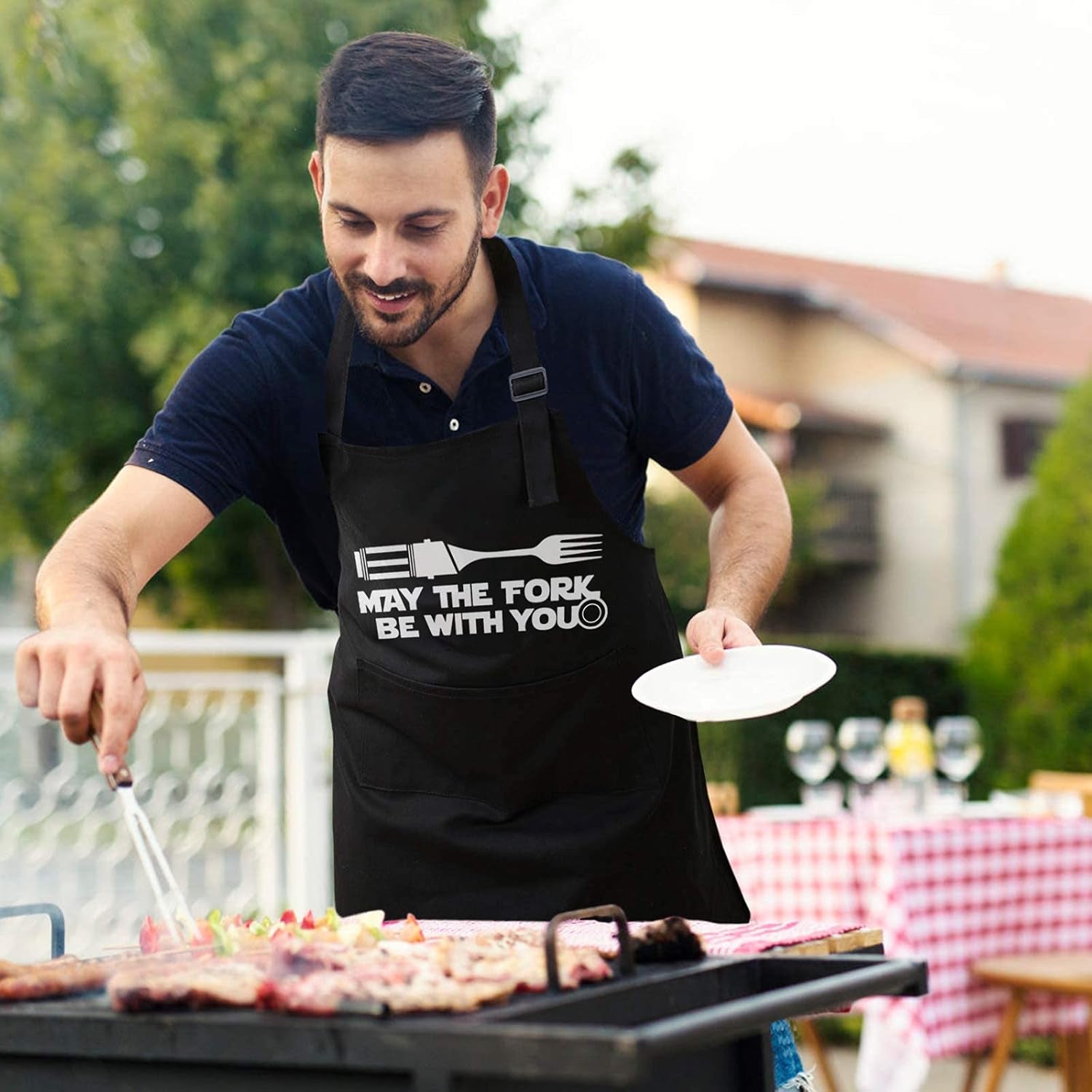 Funny Aprons for Men,Christmas Gifts for Dad,Birthday Gifts,Funny BBQ Gifts,Cooking Gifts,Grilling Aprons for Men