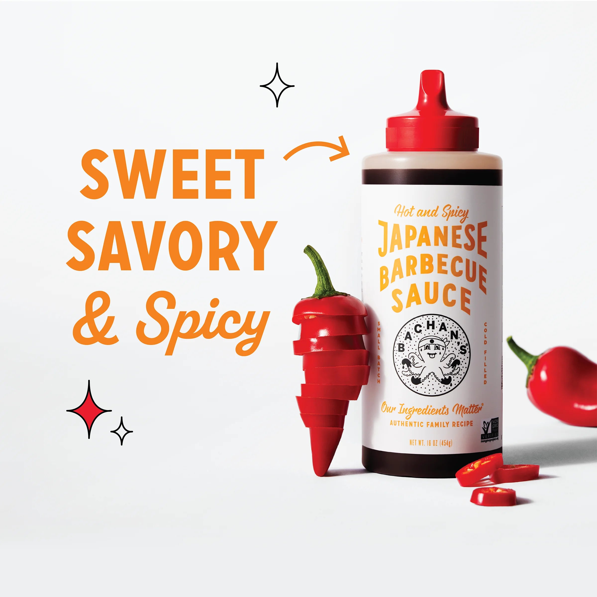 Hot & Spicy Japanese BBQ Sauce, 16Oz Bottle - Bold, Fresh, Umami Flavor