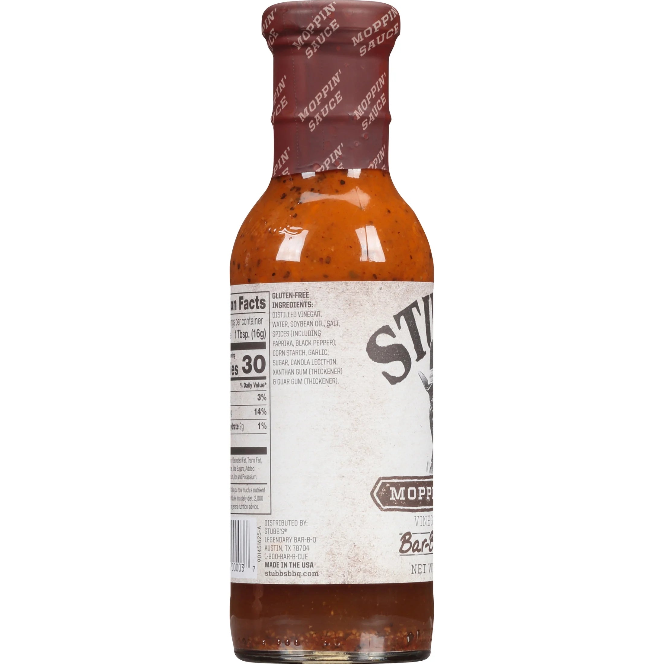 Gluten Free Moppin' Sauce Barbecue Baste, 12 Oz Bottle