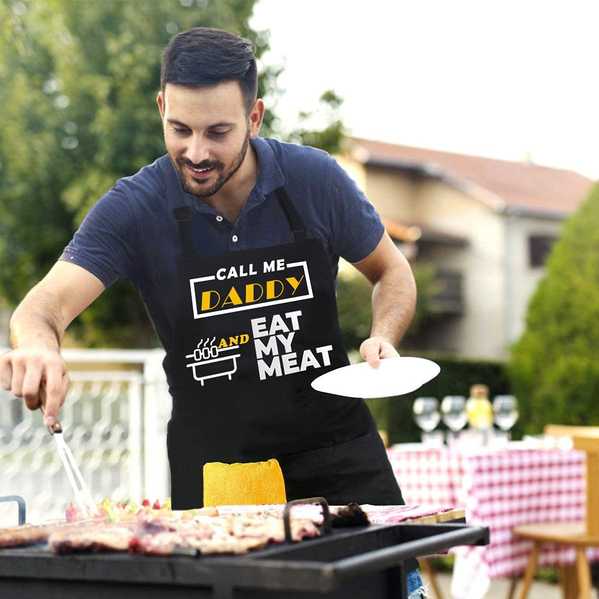 Funny Grilling Aprons for Men, Kitchen Cooking Apron, Dad Gifts, Gifts for Men,Bbq Chef Apron