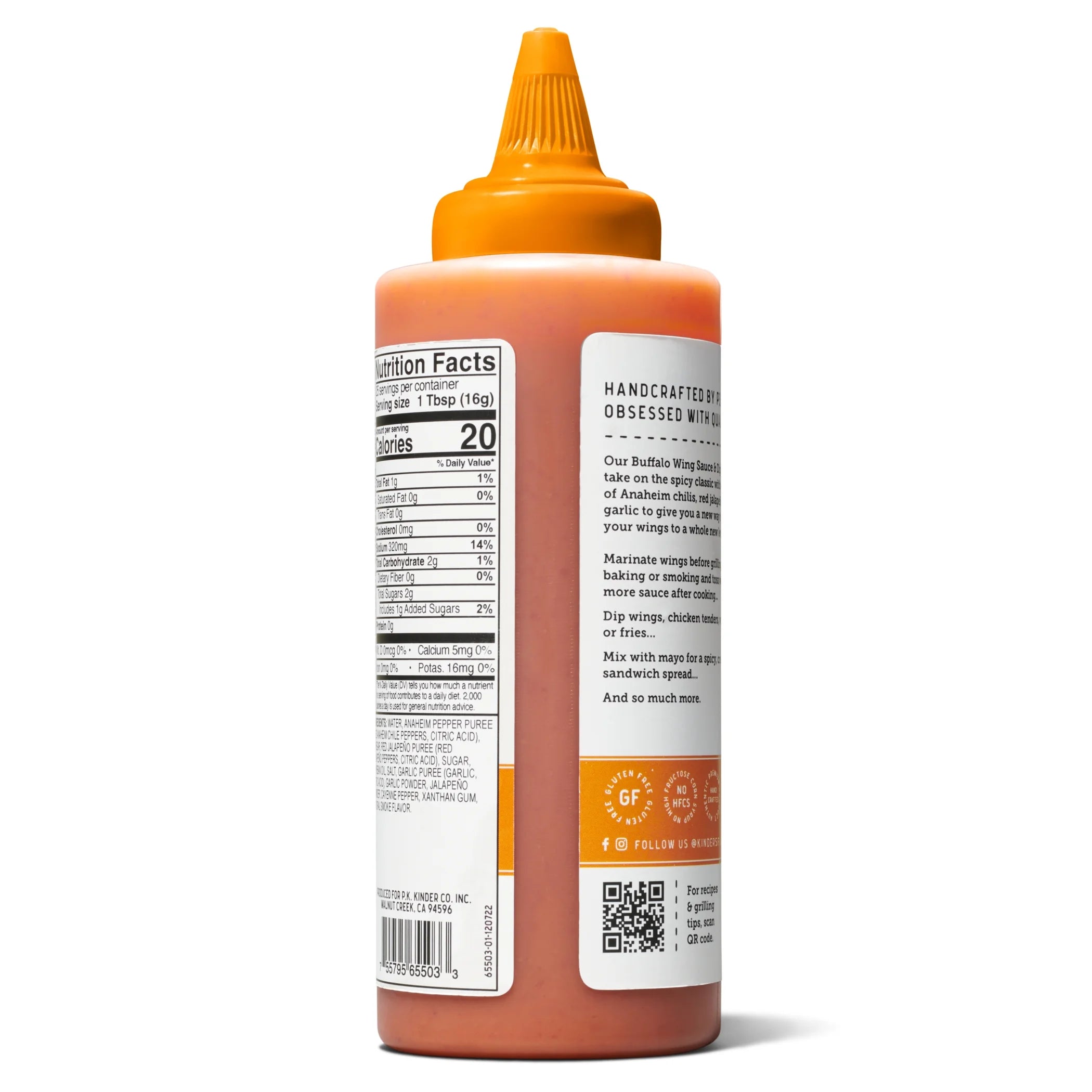 Buttery Buffalo Wing Sauce and Dip, 14.2 Oz Squeeze Bottle