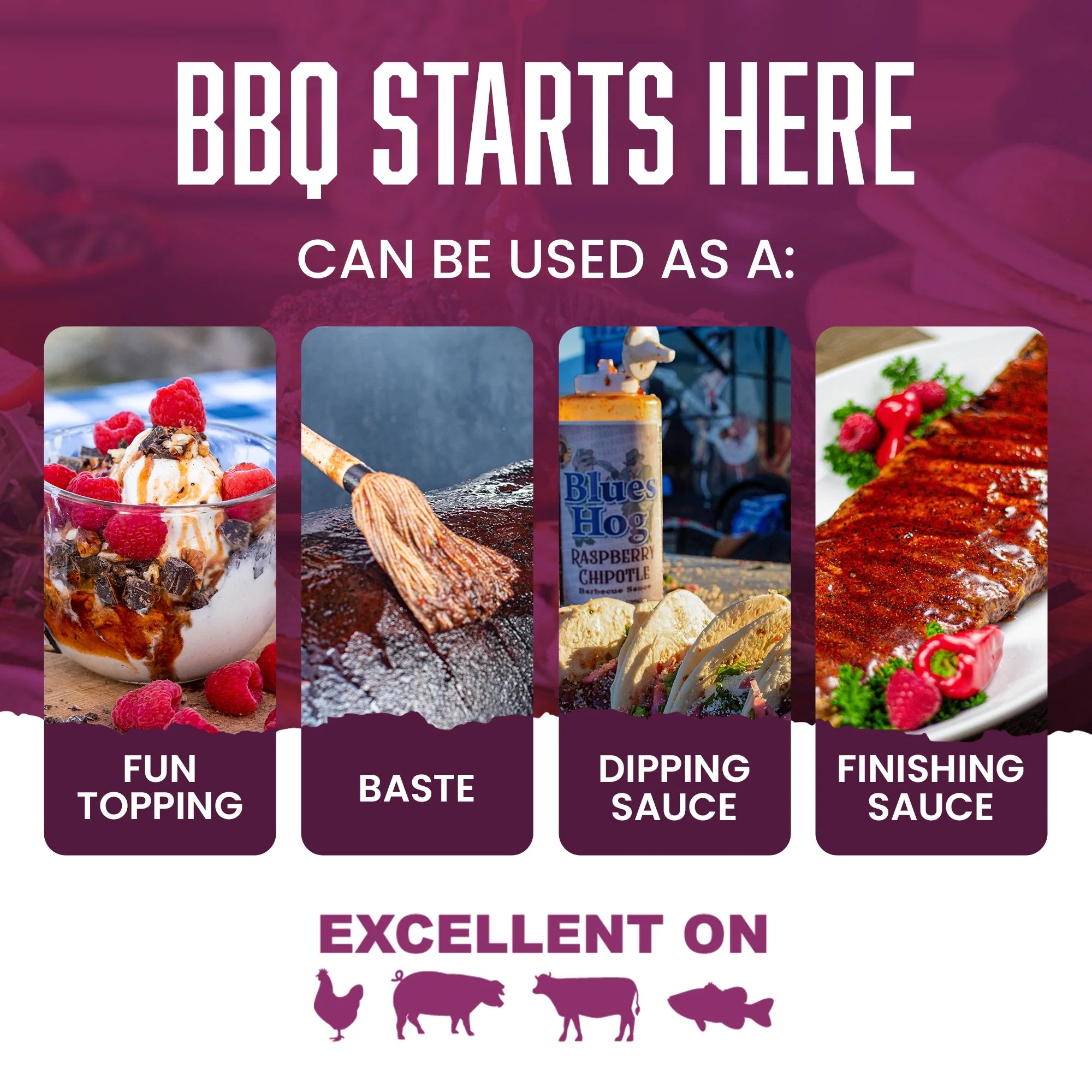 Raspberry Chipotle BBQ Sauce, Gluten-Free, 25 Oz