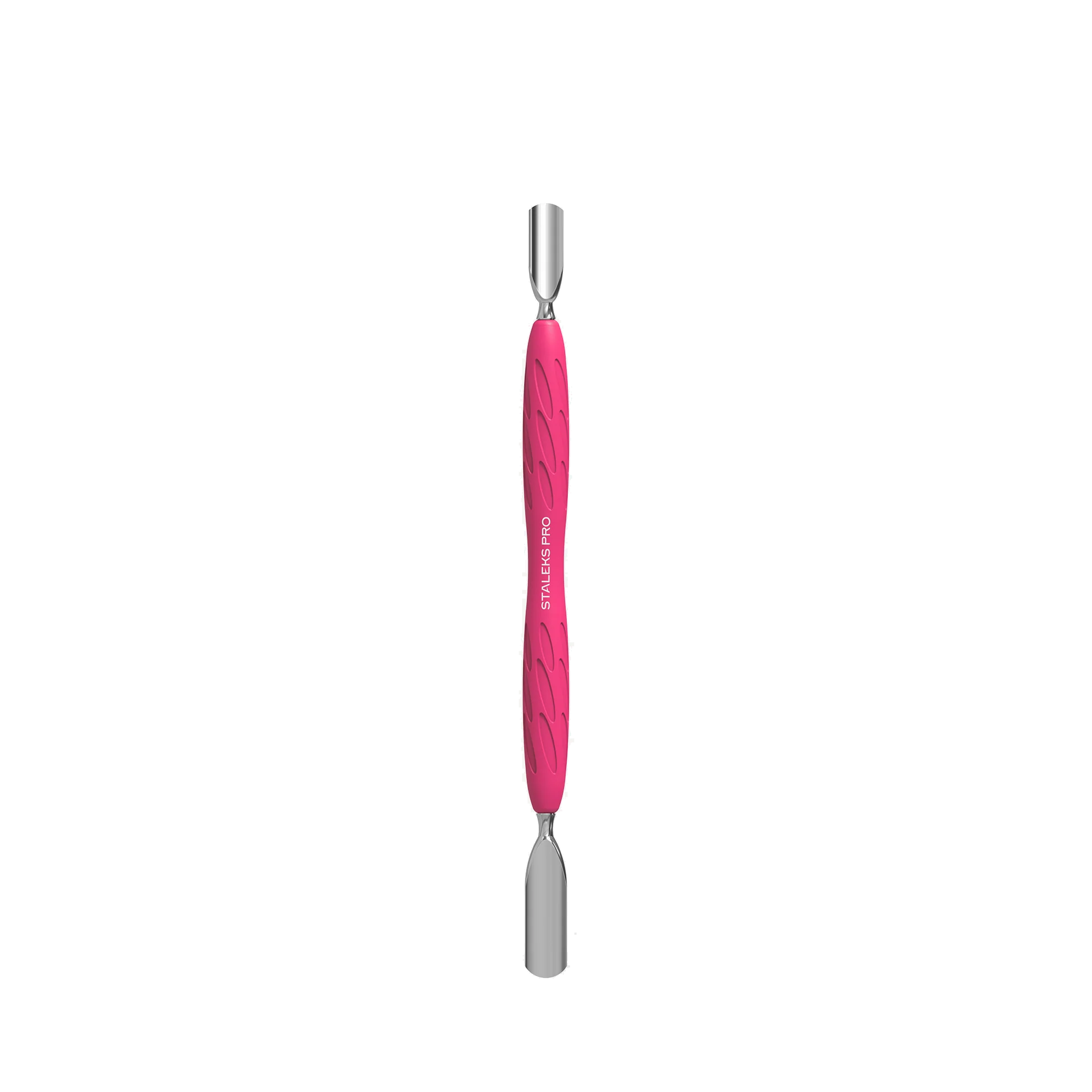Manicure Pusher With Silicone Handle "Gummy" UNIQ 10 TYPE 1 (Wide Rounded Pusher + Narrow Rounded Pusher) PQ-10/1- STALEKS-0