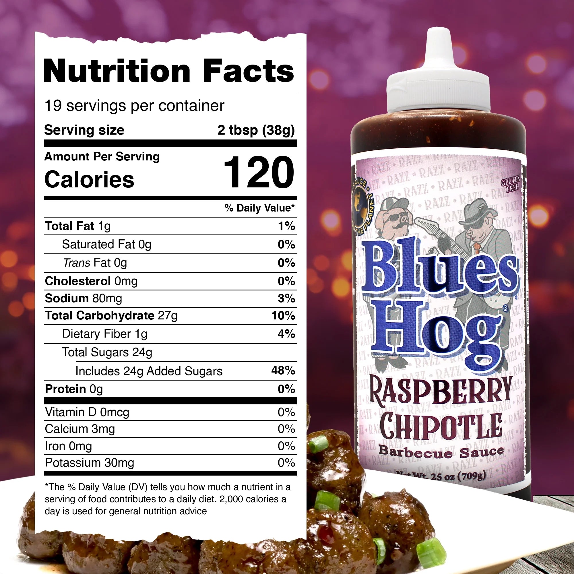 Raspberry Chipotle BBQ Sauce, Gluten-Free, 25 Oz
