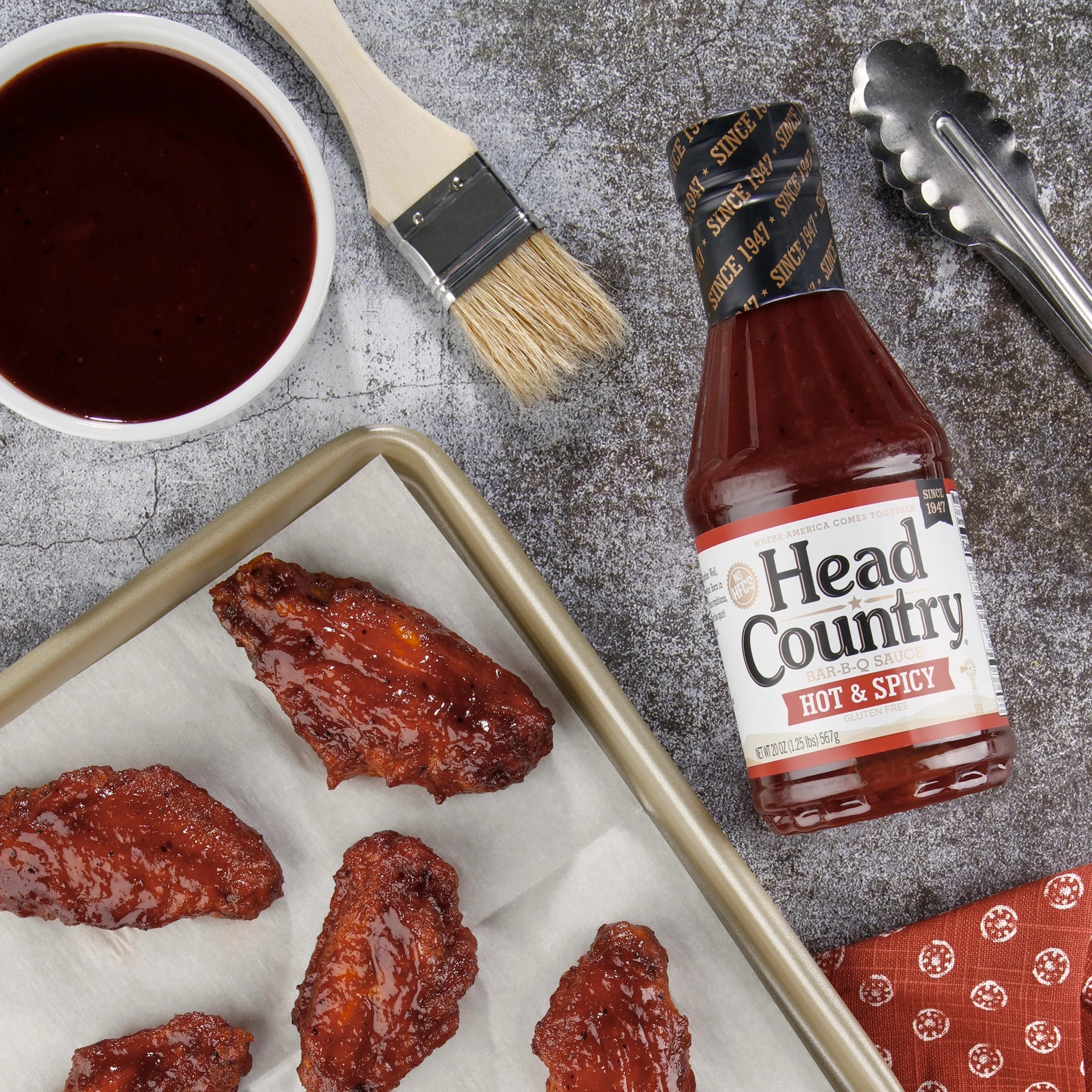 Hot & Spicy BBQ Sauce, Gluten-Free with No Preservatives, 20 Ounces